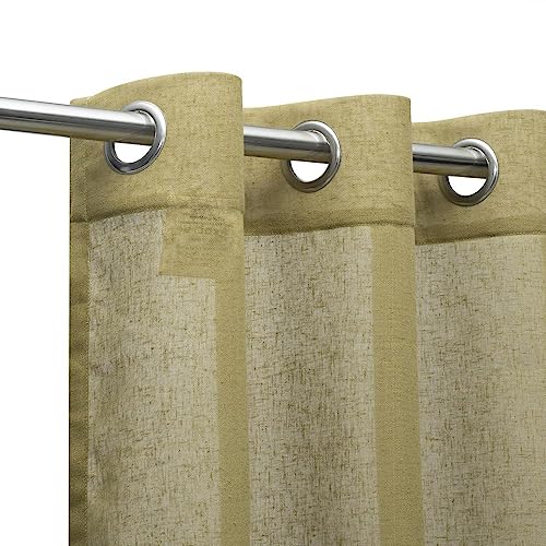 Image of Wakefit Curtains 9 feet Long Set of 2, Curtains for Bedroom /Living Room, Door Curtains 9 feet, Sheer Curtains, Polyester Curtains, Decoration Items for Home Decor (Light Green)