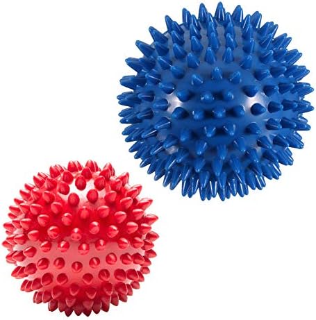 VORNNEX Pack of 2 Spiky Hard Massage Balls - Plantar Fasciitis, Muscle Soreness Massager Ball
