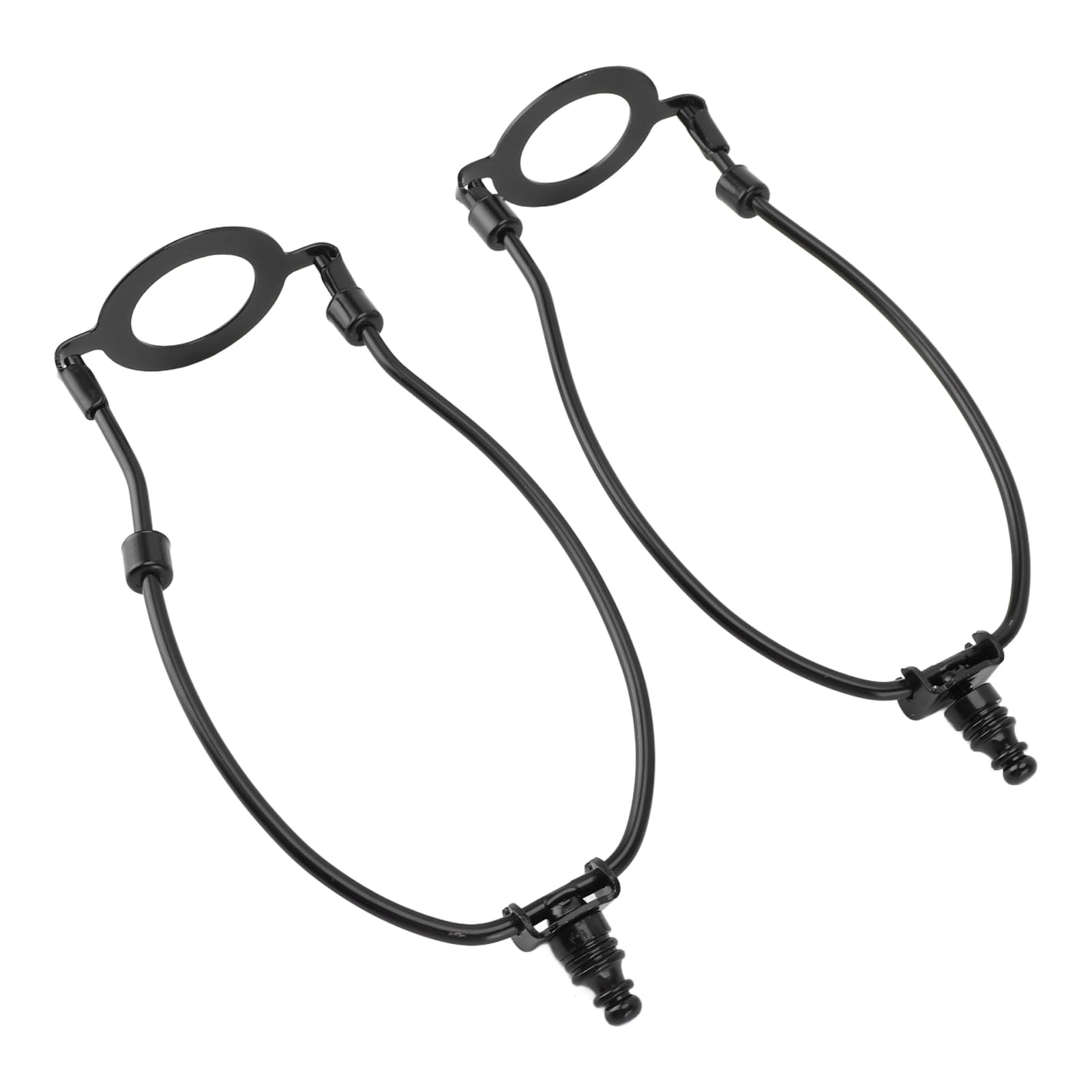 Jelquix Adjustable Lamp Shade Harps Holder Kit 2Pcs with E26 Light Base Sturdy Iron for Table and Floor Lamps (Black)