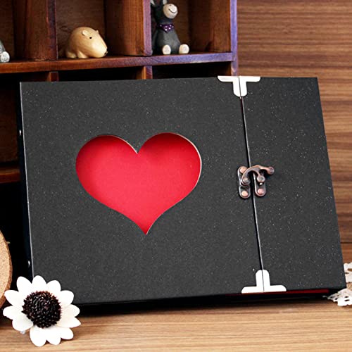 Fotoalbum om zelf vorm te geven, zwarte pagina's, gastenboek, fotoboek, stamboek, doosje, scrapbook, DIY fotofoto's, album voor bruiloft, familie, Valentijnsdag, verjaardag, Kerstmis, kindercadeau - Image 8