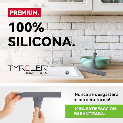 Escobilla de silicona resistente para cristales de ducha con mango ergonómico 2