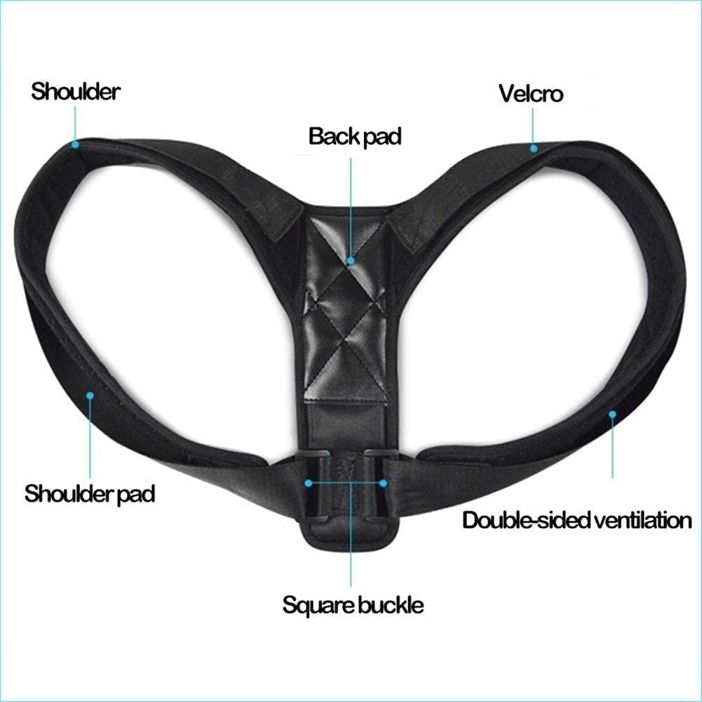 Corrector de Postura de Espalda Ajustable Espina de clavícula de la Clavija Espalda de Espalda Corrección de Postura del cinturón Lumbar Lumbar Evita Herramientas de encorvación ui