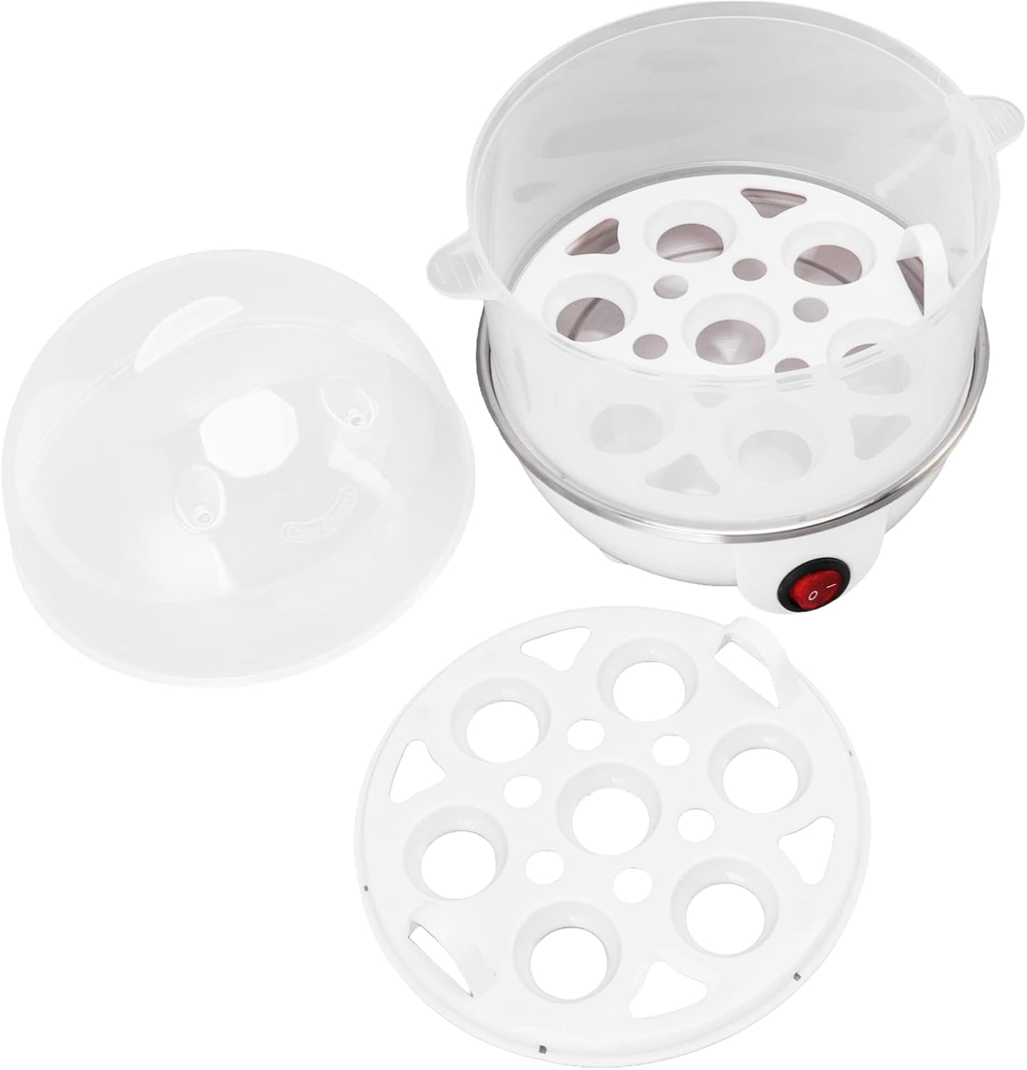 Electric Egg Boiler, 350W 2-Layer Egg Cooker, 14 Eggs at Once, Auto Power Off, PP Material with Measuring Cup, for Home Kitchen Breakfast Preparation