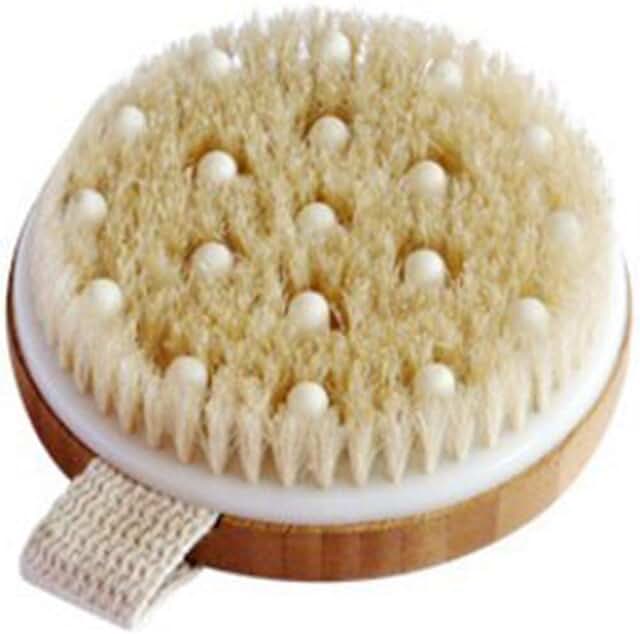 CSM Dry Body Brush For Beautiful Skin - Solid Wood Frame & Boar Hair Exfoliating Brush To Exfoliate & Soften Skin, Improve...