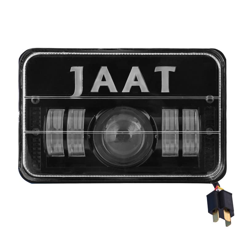 Image of AllExtreme 4 LED JAAT Headlight 1 Projector Lamp 50W Ultimate DRL Light with Heat Dissipation Bright Beam Compatible with Splendor Bike Motorcycle
