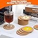 PercyEffie 100pcs Cork Coasters for Drink 3.54in Cork Coasters Bulk Felt Coaster Thick Absorbent Corks for Coaster Heat Resistant Plain Cup Mats Round Non-Slip for Wine Glass,Mug,Coffee Cup Decor