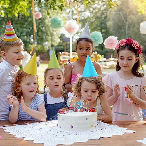 Landhoow 2.76 Inch Birthday Candle Shell Sequins Blue Candle With 6 Pcs 6.7 Inch Twisty Curly Coil Candles For Baby Girl Boy Birthday Cake Topper Anniversary Wedding Mermaid Party Decor(Number 3) #TOP4