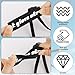 4pcs Ski Glove Straps, Polyester Ski Wrist Glove Leash Strong Elasticity Sport Glove Safety Strap Snowboard Glove Strap Ski Glove Handcuff with Pattern Ski Accessories for Hanging(Black)