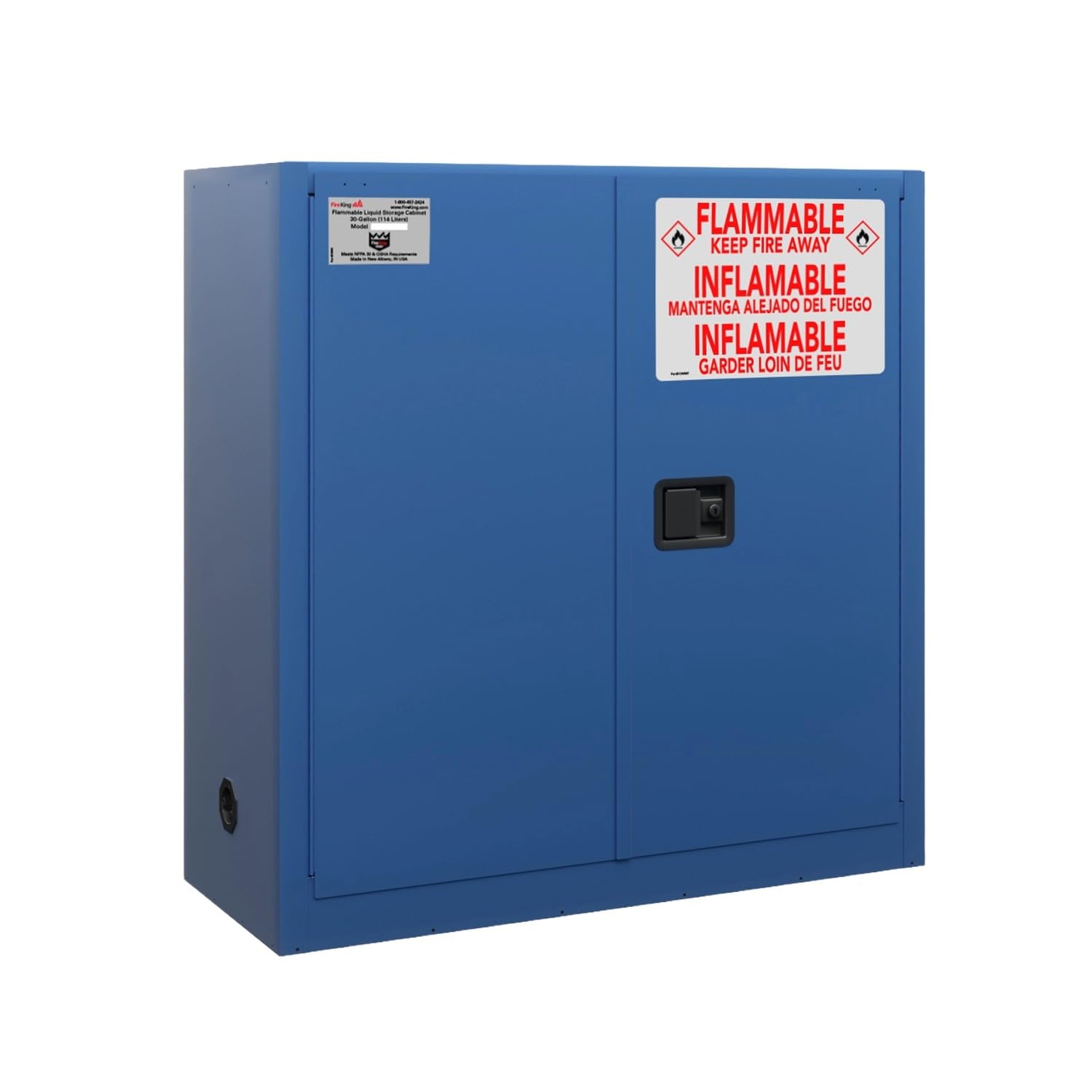 FireKing 30 Gallon Corrosives Flammable Safety Cabinet, Automatic Door