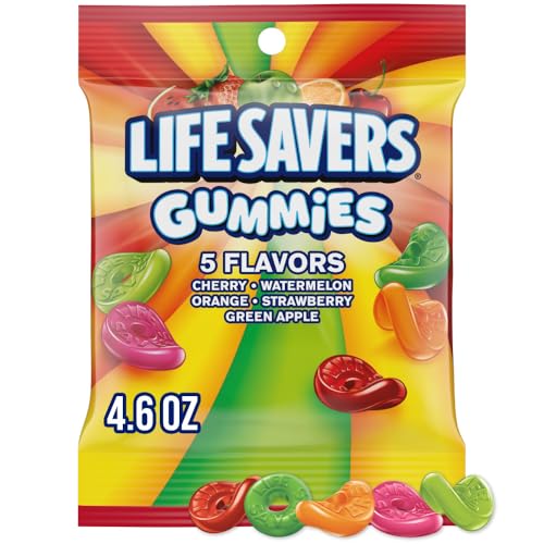 LIFE SAVERS Gummies 5 Flavors Gummy Candy Bulk Pack of 12, 4.6 Oz Bags