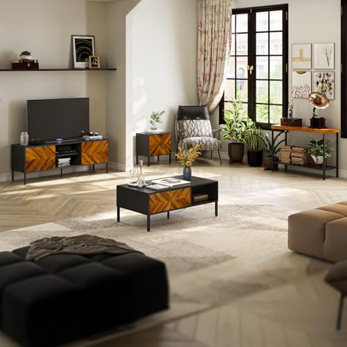 Image of Bme Vivian Console Table, Solid Acacia Wood Entryway Table Without Drawer, Rustic Golden Brown Mid Century Modern Hallway Table, Sofa Table for Living Room or Foyer