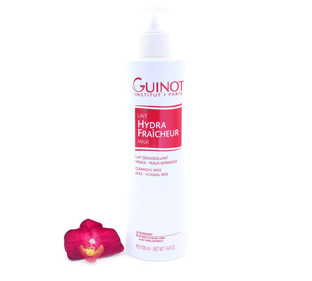 Guinot lait Hydra Fraicheur – Refreshing latte detergente 500 ml con pompa (Salon size)