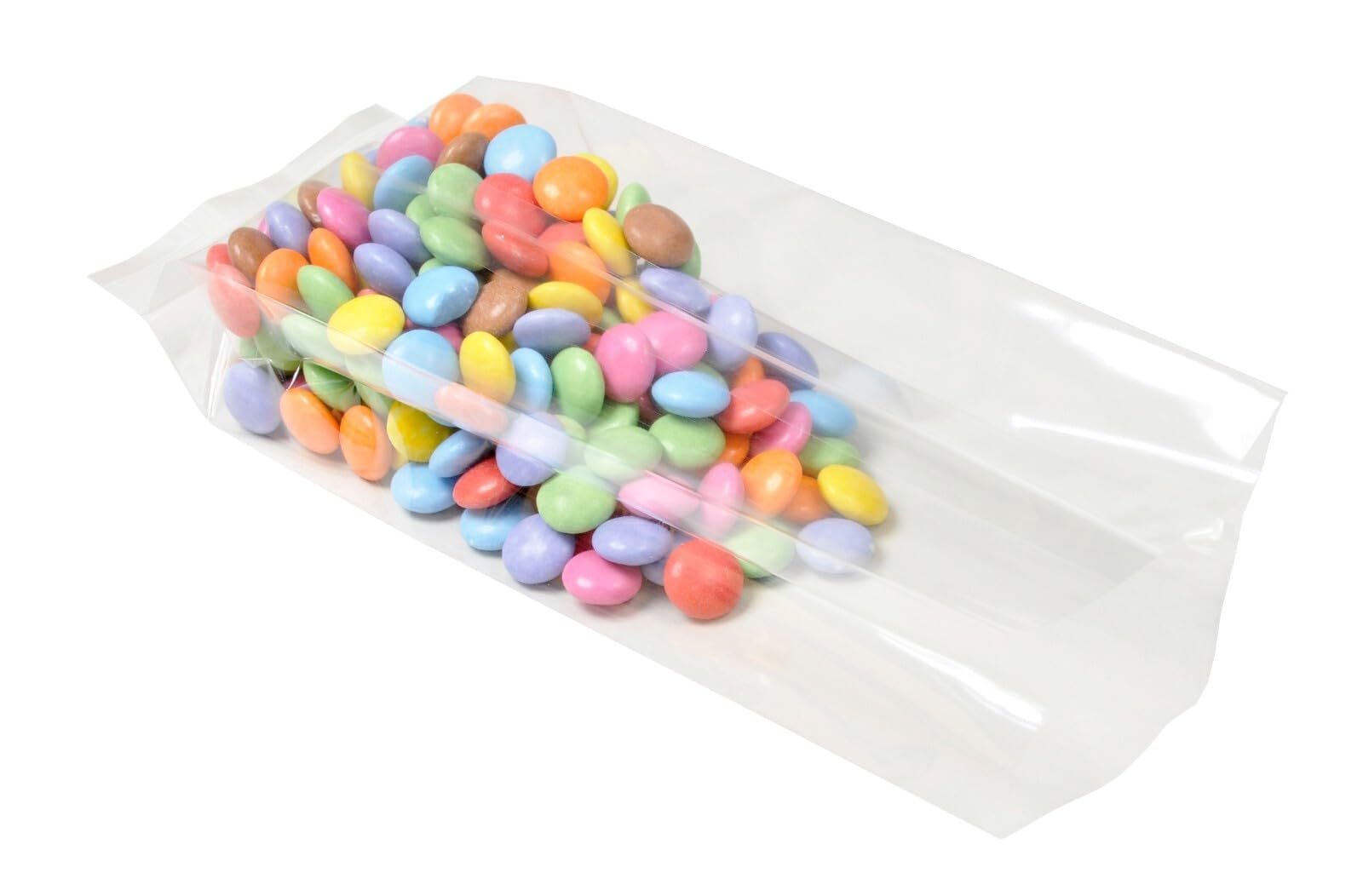 Bag It Plastics Clear Cellophane Crimp Sweet Party Gift Bags 3" x 2" x 9" / 76mm x 50mm x 229mm (Pack of 1000) - Perfect for Sweets, Cookies, Treats & Favors - 40 micron / 160 gauge โ image 1