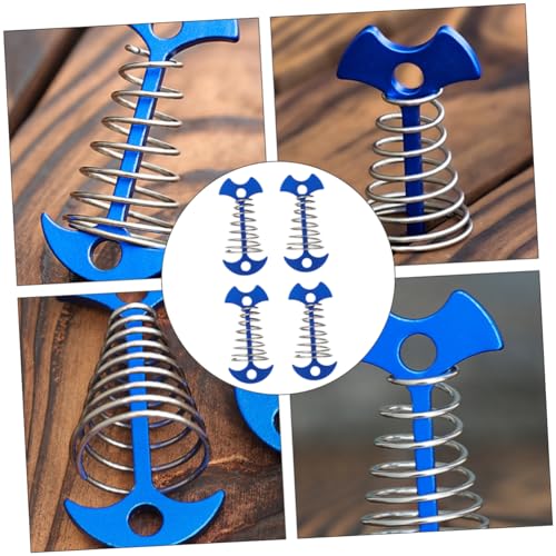 Estacas para tiendas de campaña clavijas de aluminio azul accesorios de camping exterior 8