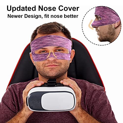 Image of Abnaok 5 Pack VR Eye Mask, Adjustable Breathable VR Sweat Band for Oculus Quest 2, HTC Vive, PS, Gear, VR Workouts