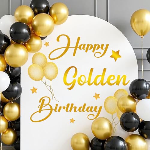 Happy Golden Birthday Decal Sign para decoración de pared miniatura 7