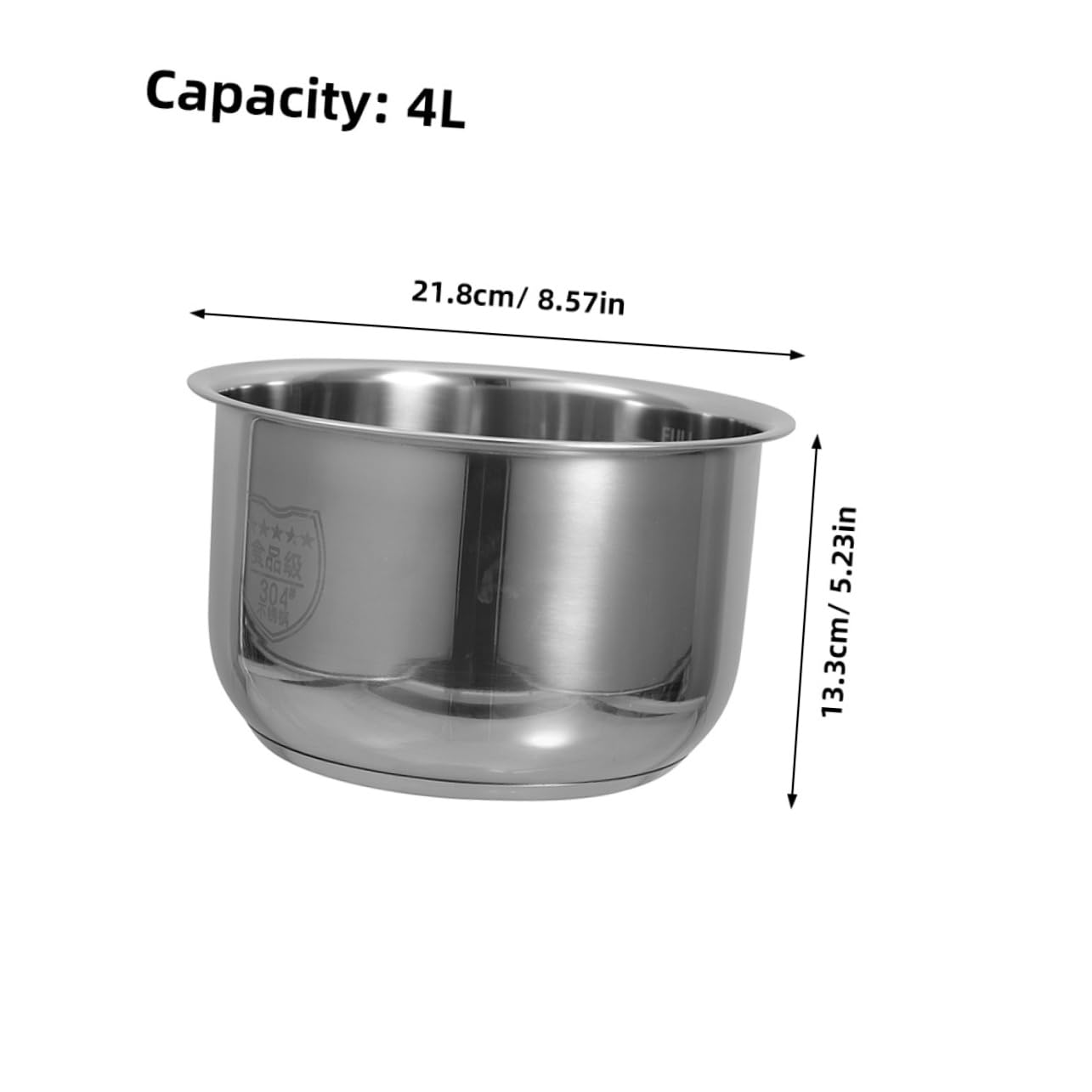UKCOCO Arrocera olla interior olla interior para cocina eléctrica pieza de repuesto para arrocera portátil y duradera para arroz y sopas