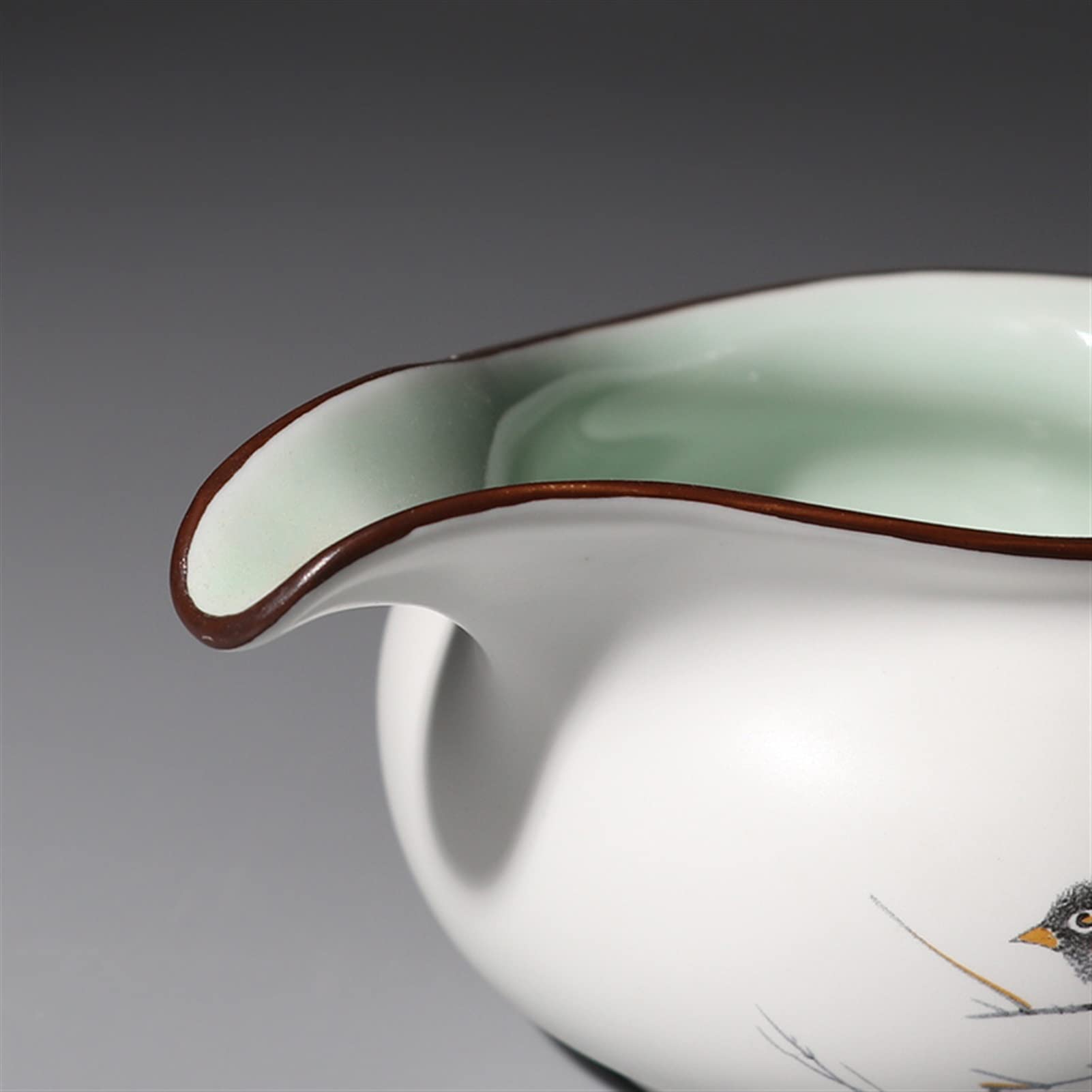 Liudan Salsera Juego de té Chino Accesorio Jarra de té Jarra Mate Blanco cerámica vierte out Taza Taza Longitud láctea Copa de café Taza de Copa Jarra de Salsa (Color : C)