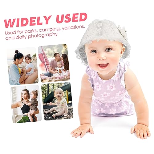 Adjustable Lace Hat for Newborns and Boy Girl Years Bonnet with Comfortable Fit for Photos Outings and Daily Wear White4
