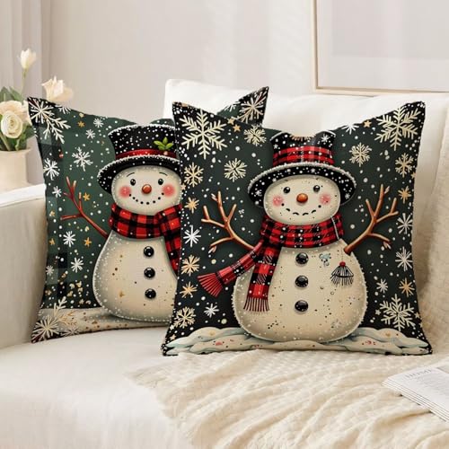 Housse coussin 60x60cm Noël imperméable et déperlante avec zip invisible - 3