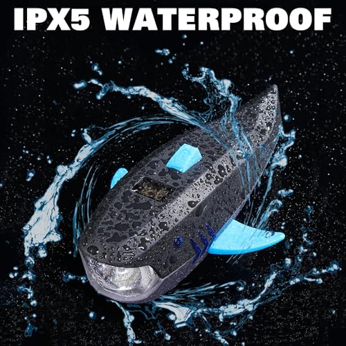 image for LESOVI Bike Horn with Light, 120dB Electric Bicycle Bell & 400LM Recha