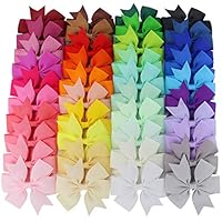 Algopix Similar Product 13 - Mybigqueen 40Pcs 3 Baby Hair Bows For