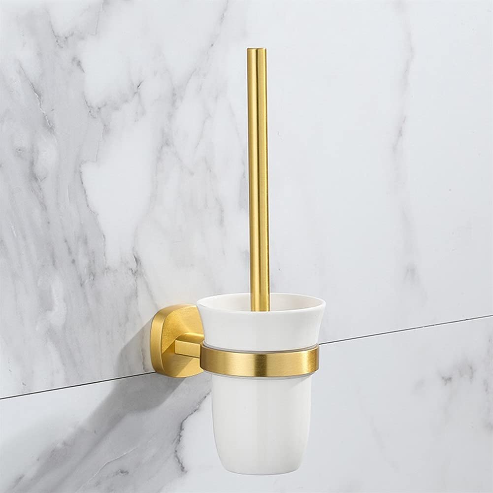 Toallero Accesorio de baño de aluminio Toallero, Soporte de papel Soporte para cepillo de baño, Gancho para soporte de toalla Gancho de fila de accesorios de baño de oro cepillado para cocina de baño