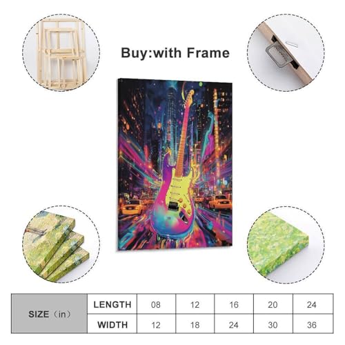 Guitare murale tableau moderne impression toile salon 30x45