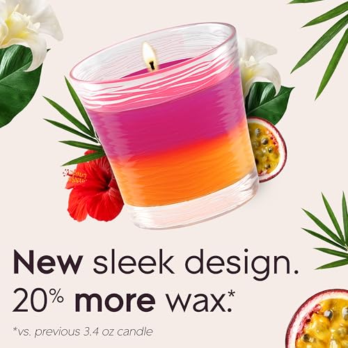 Glade 1-Wick 2in1 Scented Candle Jar, Hawaiian Breeze & Vanilla Passion Fruit, Air Freshener Infused with Essential Oils, 4.08 Oz, 3 Count - Thumbnail 3