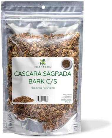 Herb To Body Cascara Sagrada Bark Cut & Sifted – 4 oz, Wildcrafte...