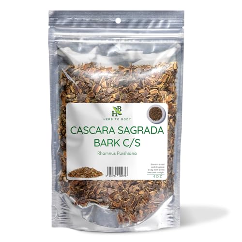 Herb To Body Cascara Sagrada Bark Cut & Sifted – 4 oz, Wildcrafte...