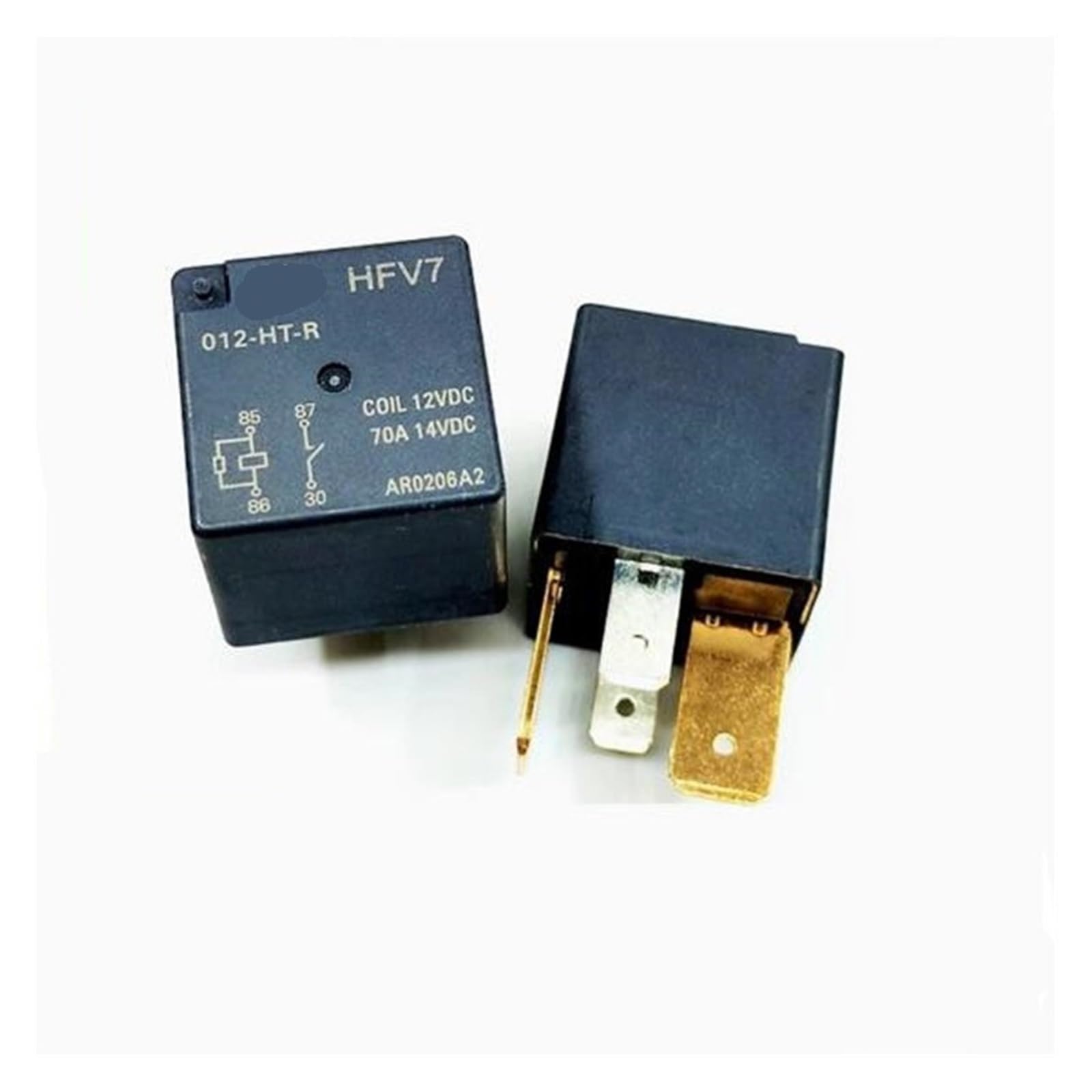 PKNVKZIDK 2PCS 12V relay HFV7-012-HT-R HFV7 012-HT-R 12V 12VDC DC12V 70A 4PIN
