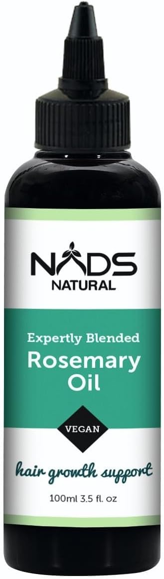 NADSNATURAL Rosemary Oil - Expertly Blended For Hair Growth Support, Nourishing Blend for Healthy, Strong Hair, Natural Bio Oil for Hair Fall Control, Scalp Nourishment | 100ml Made In UK |