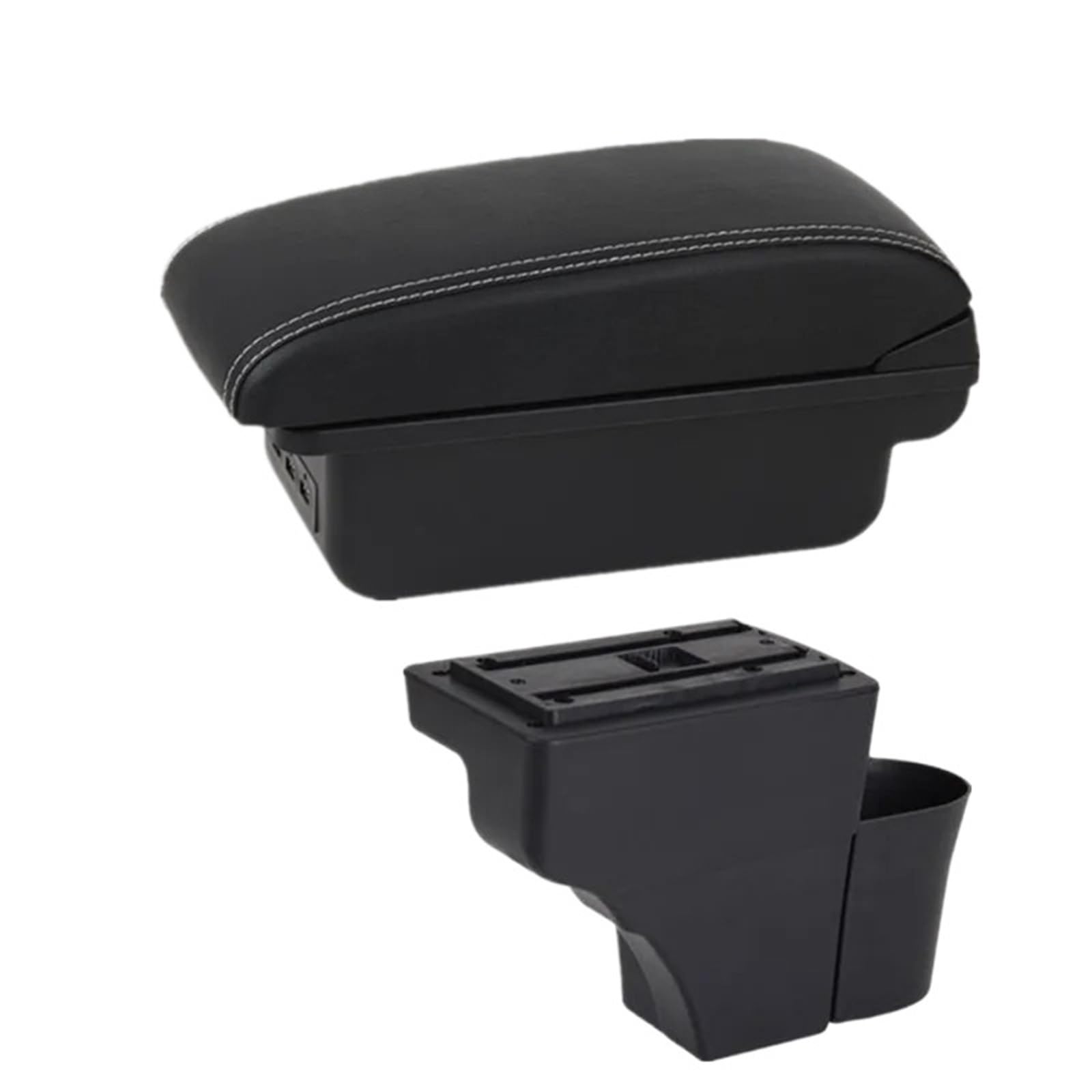 NOKRGQW Car Armrest Box For Nissan For Note Car Armrest Interior Details Retrofit Parts Accessories Center Storage Box(B1 white line 3USB)