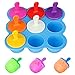 Produktbild welltop Eisformen 9 Eisformen Popsicle Formen Set, EIS am Stiel Bereiter, BPA Frei, DIY-Eiswürfelform mit bunten Kunststoffstäbchen, Babynahrungsbehälter
