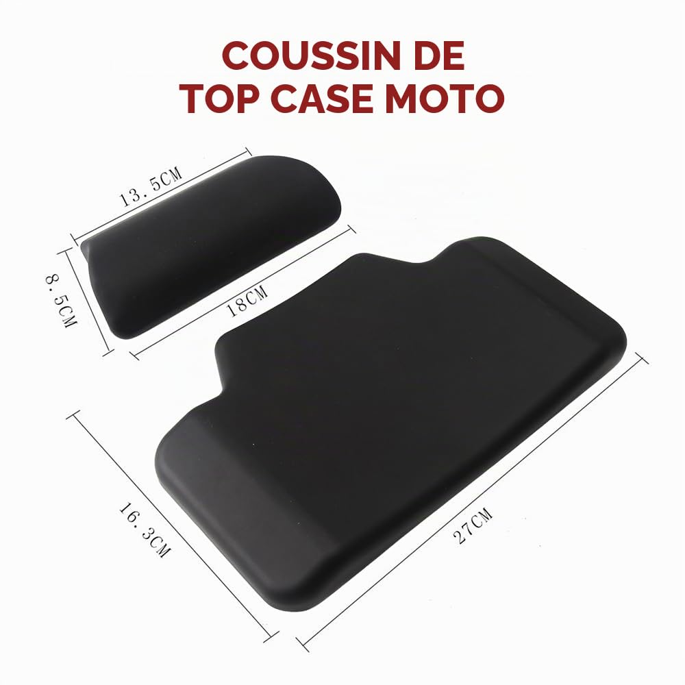 Jadeshay Dossier Top Case Moto, Coussin de Top Case, Dossier de Moto du Passager Universel Coussin de Dossier de Moto Auto-adhésif pour Moto et Trottinette (Ordinary Style)