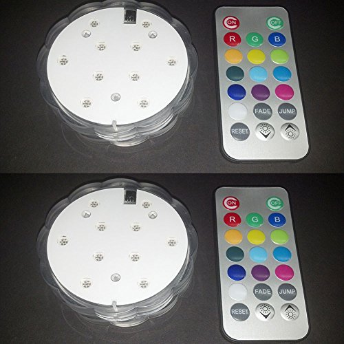 image for GlowCity Set of 2 LED Lights for Disc Golf Basket, Multi Colored, Remo