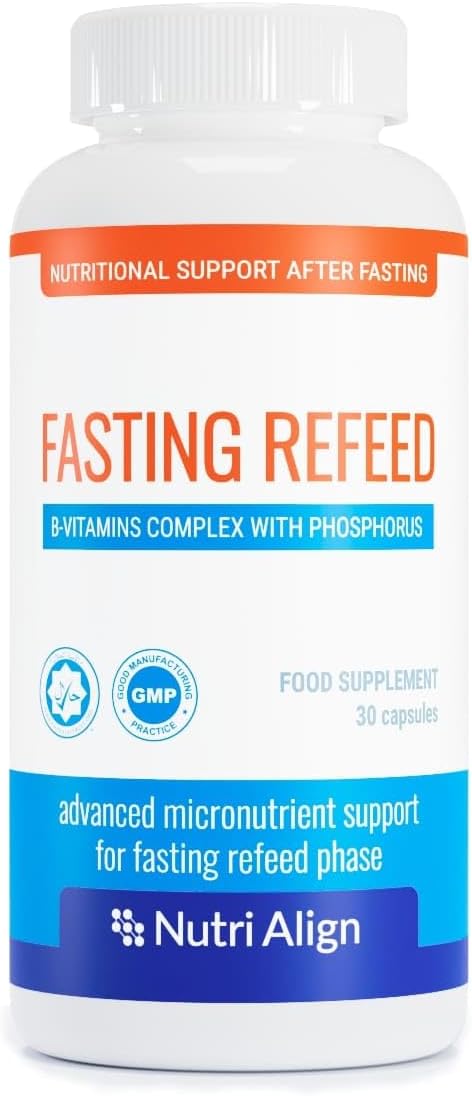 Fasting Refeed Multivitamin | 30 Fasting Multi Vitamin Capsules for Men & Women | Vitamin B Complex, Phosphorus & Vitamin D & C Multivitamins | Fasting Vitamins | Gluten Free | UK Made