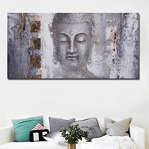 Peinture sur toile de Bouddha abstrait pour décoration de chambre