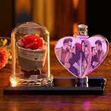 Brocade Creek Personalized 4 Photo Rotating Windmill Light Crystal Light LED Night Light Photo Frame Birthday Friend Gift car Decoration