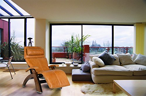 Human Touch Perfect Chair "Pc-420" Premium Full Grain Leather Hand-Crafted Zero-Gravity Walnut Manual Recliner, Espresso #TOP1