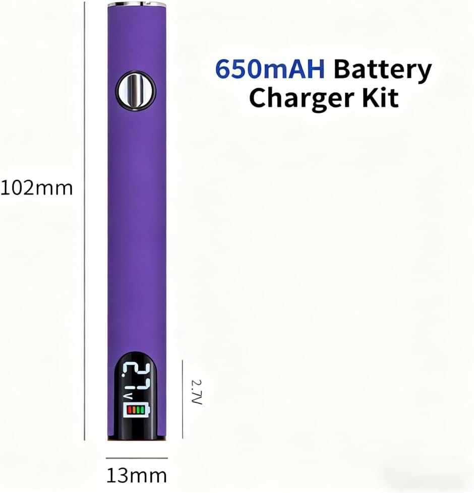 510 Thread Battery Professional Cordless Soldering Iron with LED Display Precise Temp Control USB-CRechargeable 650mAh Electric Purple Soldering Pen, Precision work/Appliance Repair, 3Speed Adjustment