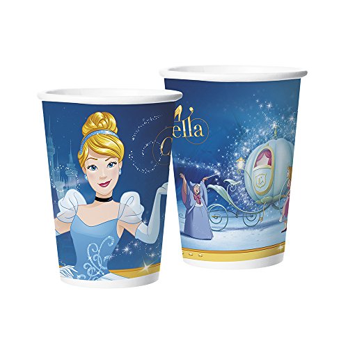 Regina Copo Papel 180ml R307 Cinderela Princesa Pacote De 8 unidades