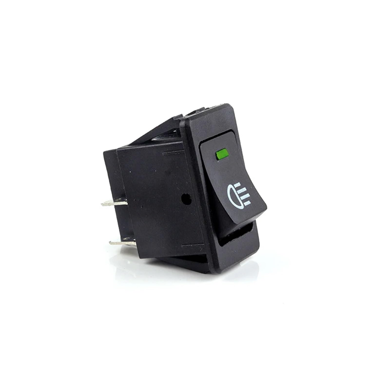 POWTAXBJGD ASW-17D Fog Light Lamp Rocker Switch LED for Car Truck Boat Dash Dashboard 12VDC 35A(Green)