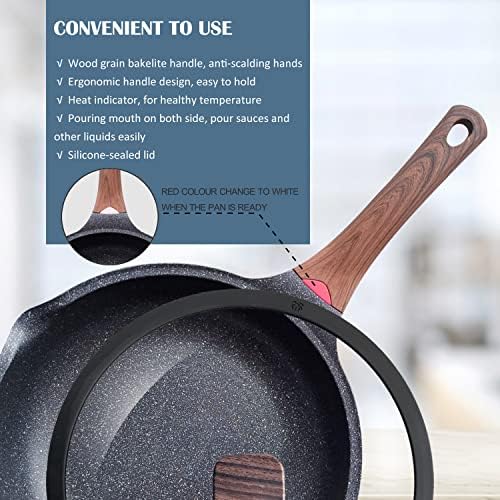 Vinchef Nonstick Deep Frying Pan Saute Pan - Thumbnail 5