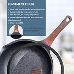 Vinchef Nonstick Deep Frying Pan Skillet with Lid, 11in/5Qt Saute Pan, German 3C+ Ceramic Coating Technology, Heat Indicator, Induction Compatible - Image 5