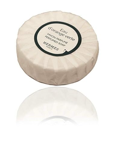 Miniatura 2 de Cinco (5) Jabones de baño Hermès Luxury Eau d'Orange Verte en bolsa de burbujas, envueltos individualmente, 1.7 onzas, tamaño de viaje, 5.1 onzas,