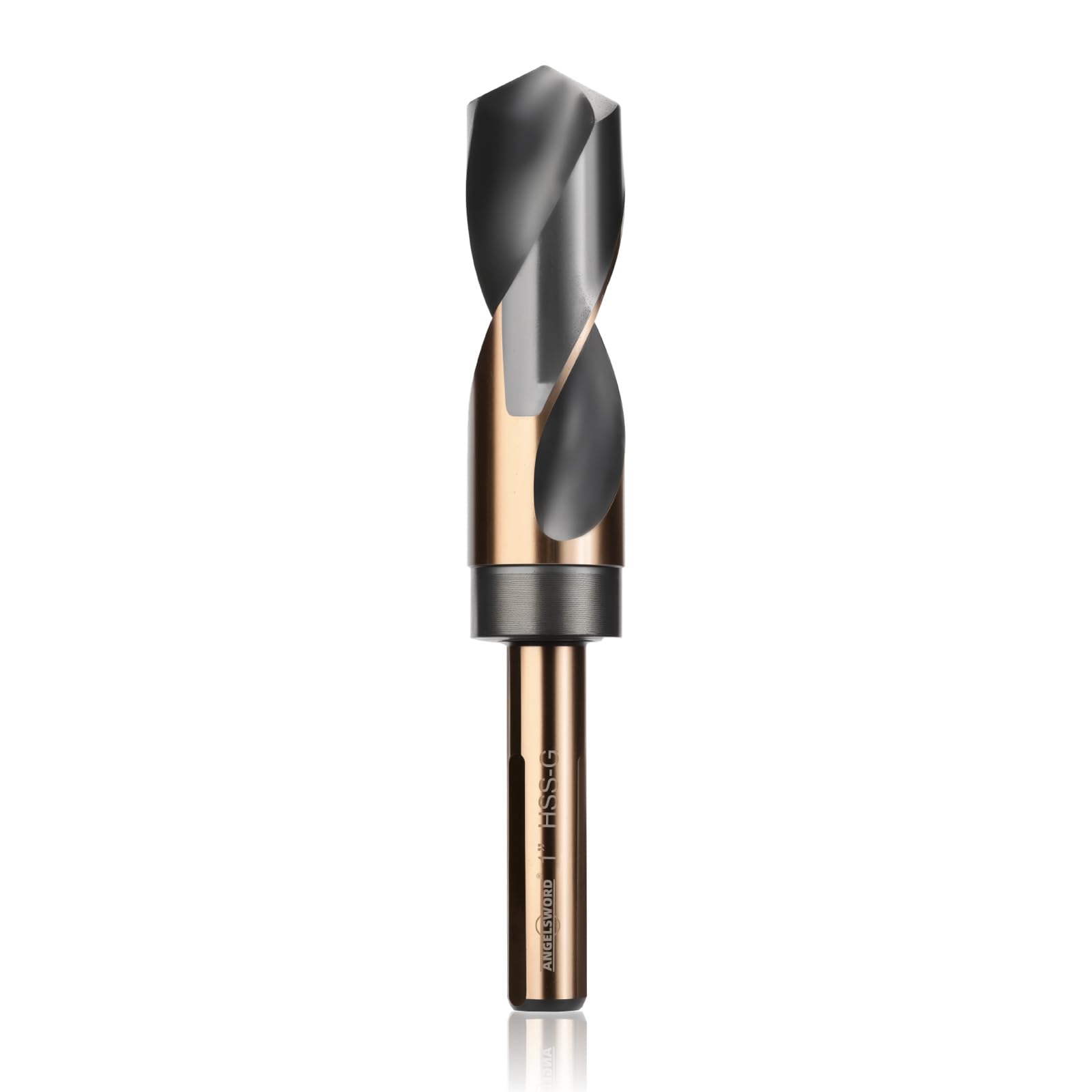 ANGELSWORD 1" Reduced Shank Drill Bit, M2 High Speed Steel Drill Bit for Hard Wood, Mild Steel and Metal