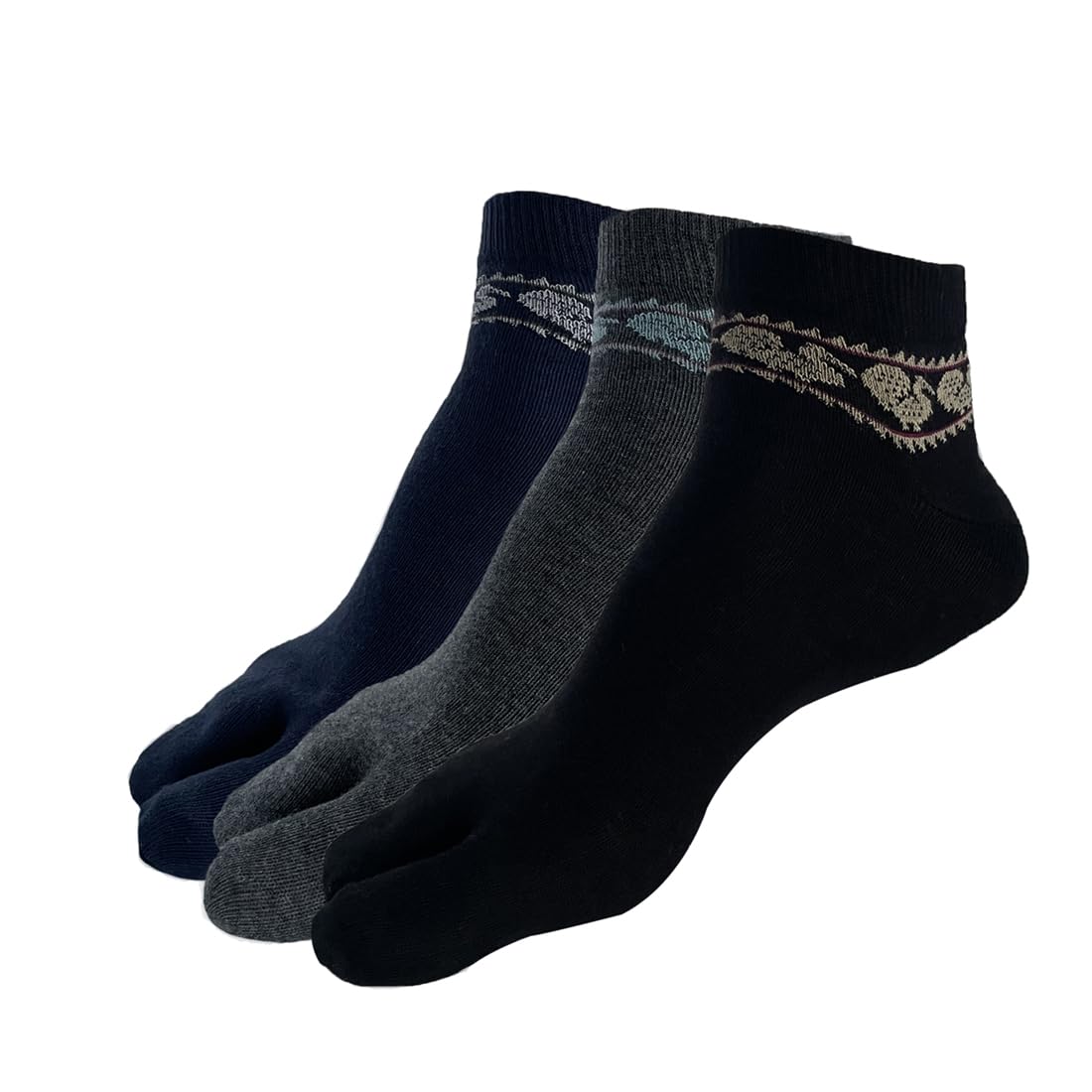 allen solly Women's Cotton Ankle Length Socks (Pack of 3) - Denim Blue, Anthra Melange, Black-picture-46