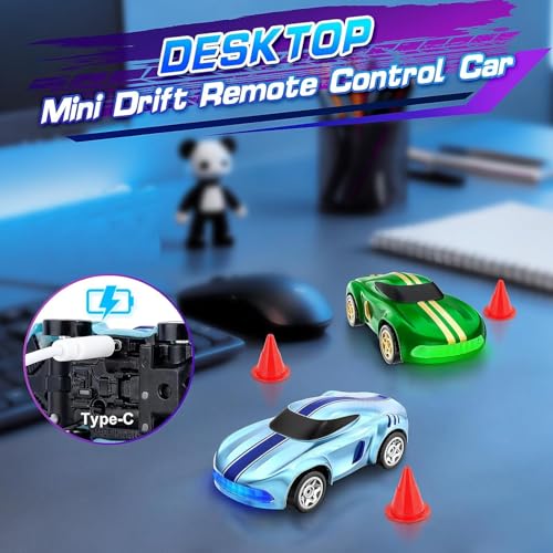 Image of SUPER TOY Mini RC Drift Car 1:64 Scale Remote Control Car with LED Lights & Speed Modes, 2.4GHz Stunt Drifting RC Toys, Hobby Gift for Kids & Adults